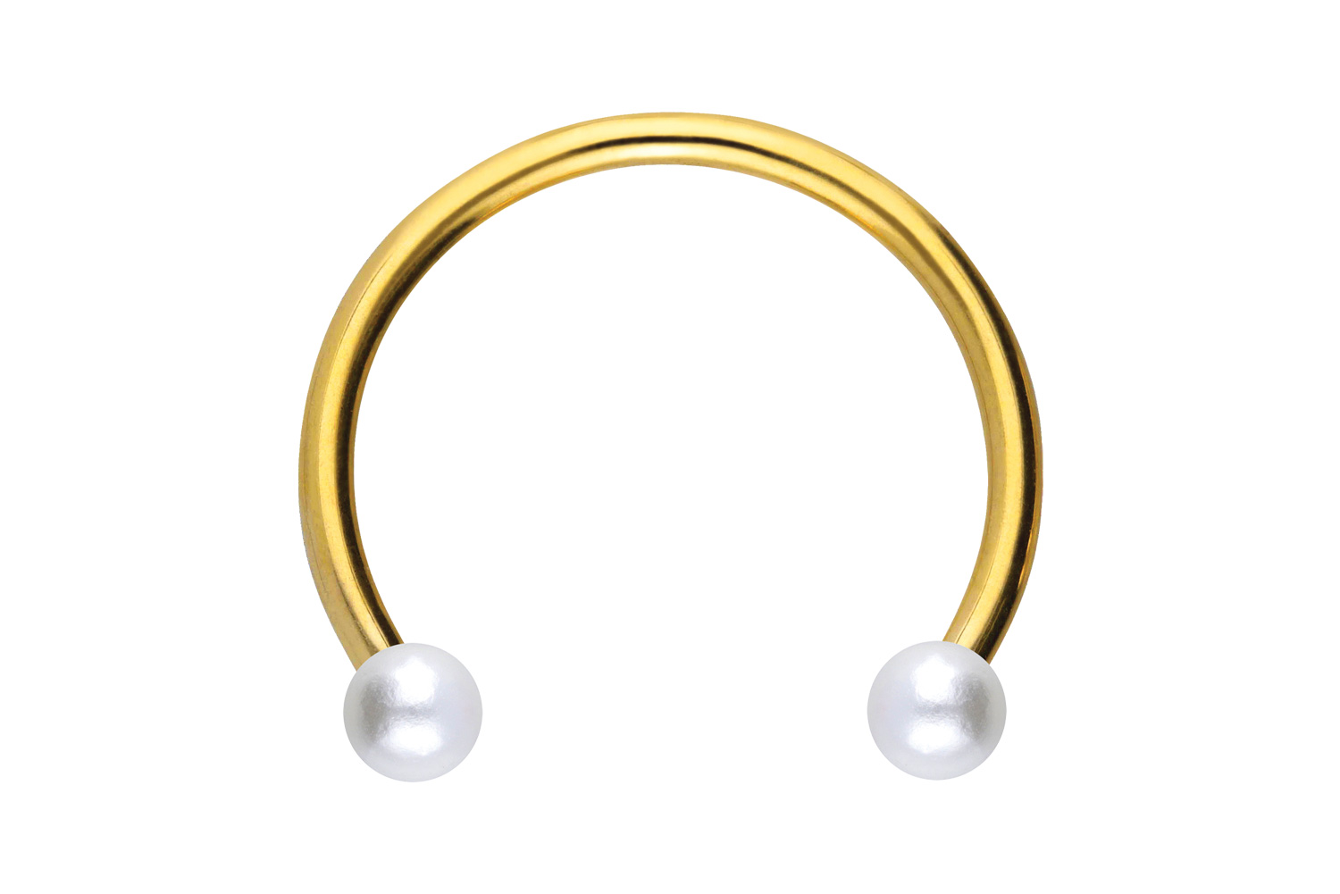 Chirurgenstahl Hufeisenring Piercing SYNTHETISCHE PERLEN